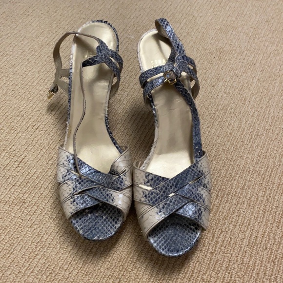 Stuart Weitzman Snakeskin Platform Heels - Picture 1 of 2